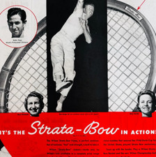 1947 Wilson Strata Bow Racket Advertisement Tennis Sports Supply Vintage DDWWW3