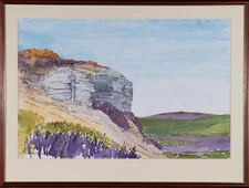 M.P. - 1996 Watercolour, Above Aberedw, Wales