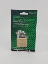 Sears Brass Padlock 9 58292 Standard Security 2 Keys New Factory Sealed 