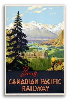 Canadian Pacific Banff In The Canadian Rockies Vintage Travel Poster - Foto 7