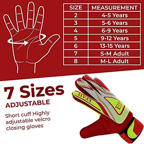 Soccer Goalie Gloves for Kids Boys Football Gloves with Strong Grip - Picture 6 of 6