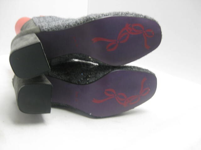 POETIC LICENSE Top That Gray Zip High Heel Ankle Boots Womens Size 39 EUR