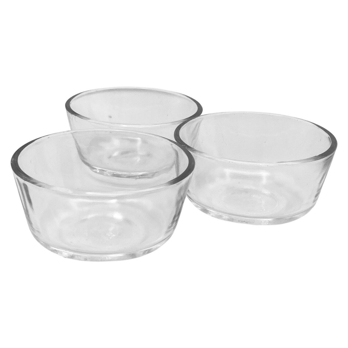 Anchor Hocking Fire King Clear Glass Bowl Cup #434 oz Jello Ramekins Set  of