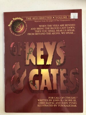 Pagan Publishing Call of Cthulhu RPG Of Keys & Gates The Resurrected Volume Two