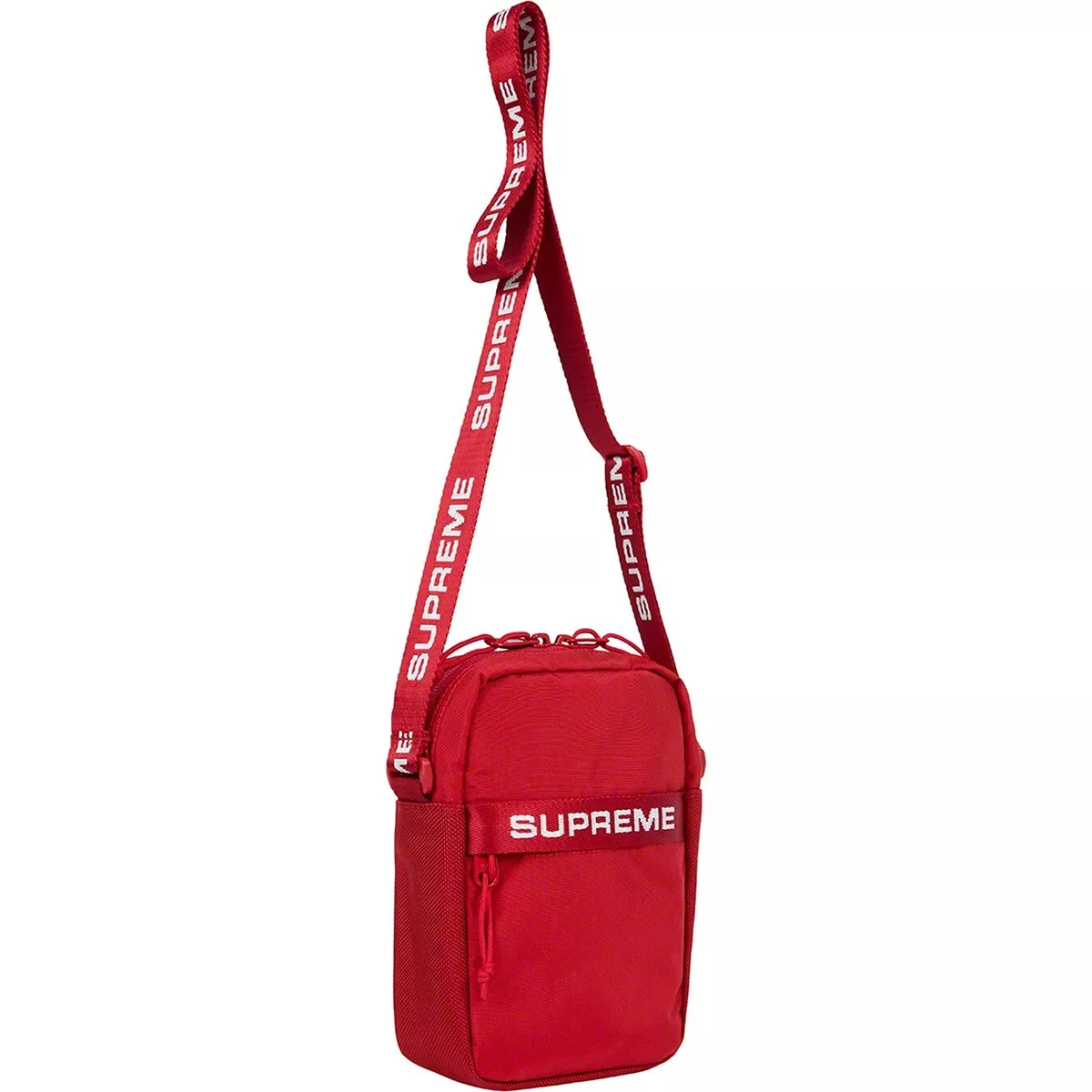 red supreme crossbody bag