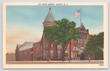 Albany NY~Washington Avenue Armory~Now A Multi-Purpose Arena~Vintage Linen PC