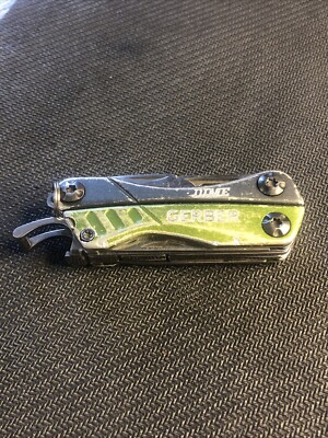 Gerber Dime Green Mini Multi-Tool Used