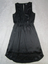 Madewell Dress Womens 00 Black Satin Blouson