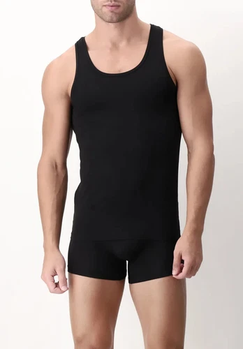 3 Pack Perofil Active wide shoulder tank top double mercerized fine cotton