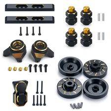 Brass Steering Knuckles Hex Adapters Counterweight For 1/24 Axial SCX24 RC Car