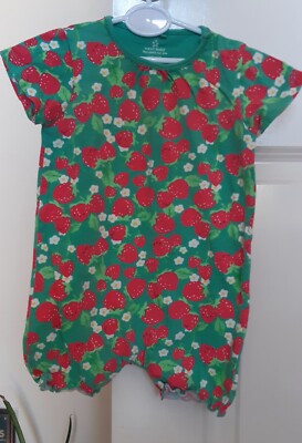 NEXT BABY Strawberry Print Short Sleeve Baby Romper 9-12 Mths