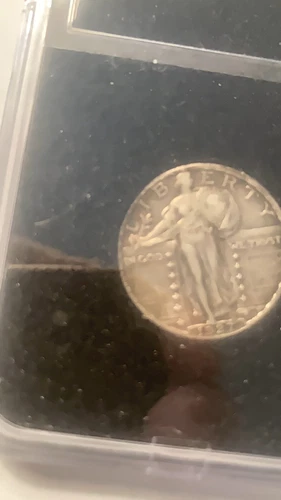 1927 Standing Liberty Quarter - Scarce  Almost Uncirculated   Natural Dark