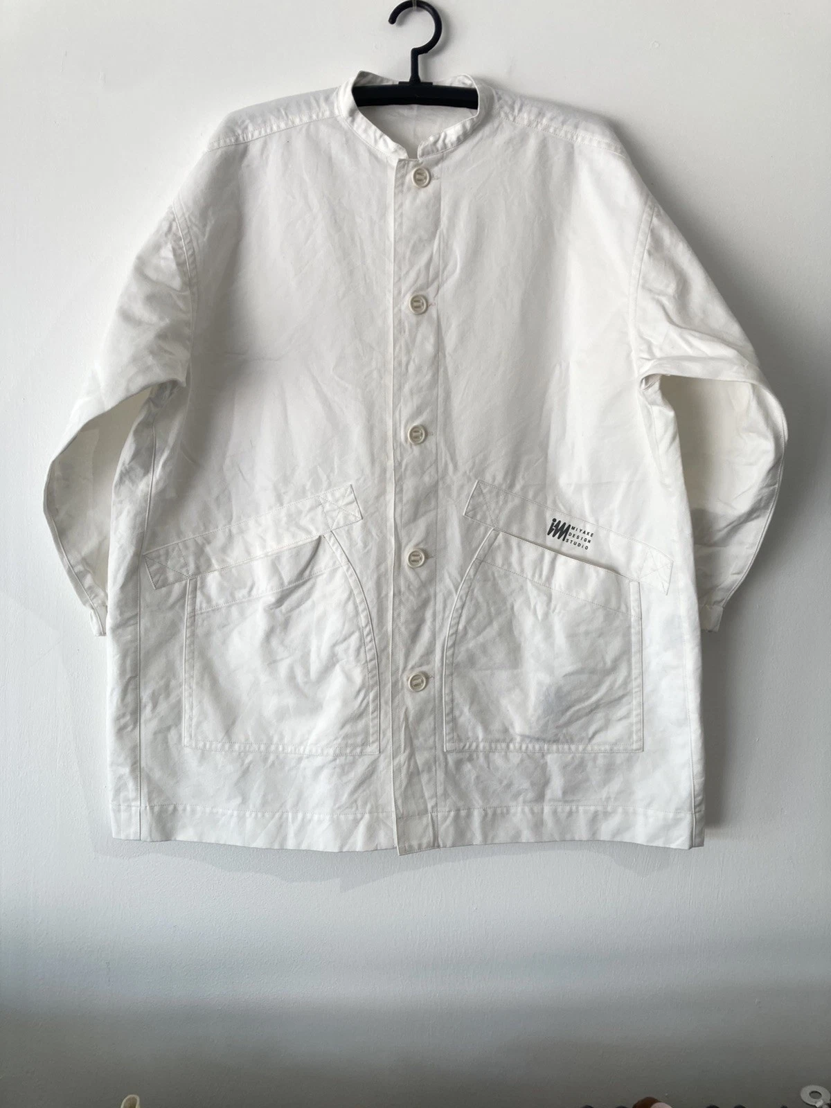 Vintage Issey Miyake IM Design Studio JAA Apron Jacket Coat White Size M Japan - product detail image 1