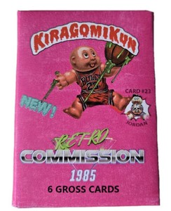 KIRAGOMIKUN Sealed Pack Six Cards, 2 Autos Michael Jordan /400 Garbage Pail Kids