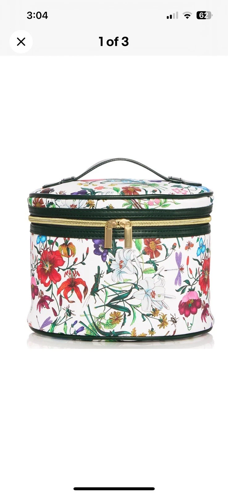 Floral Cosmetic/Makeup Vanity Case/Bag Travel Mirror & SAMPLES INSIDE 2025 NEW!