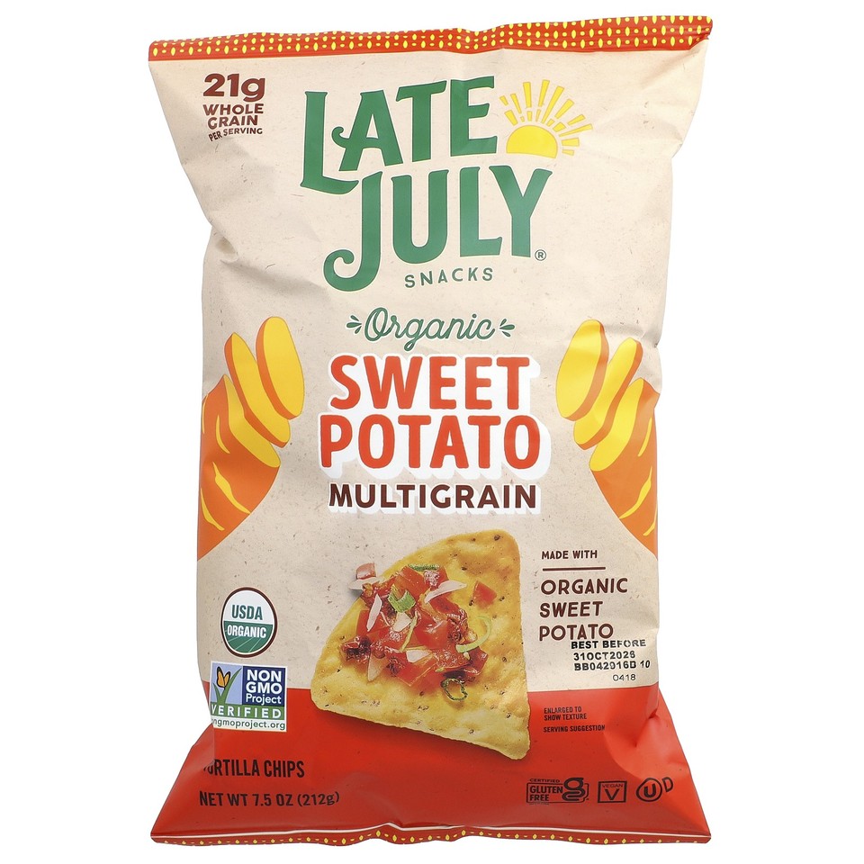 Organic Multigrain Tortilla Chips, Sweet Potato, 7.5 oz (212 g)