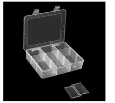 9 Grids Plastic Storage Compartment Organizer Container with Adjustable Dividers