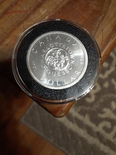 1964 Canada Silver Dollar, Proof-Like Uncirculated, Charlottetown 100 Years