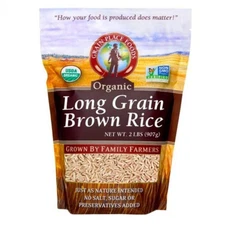 Organic Long Grain Brown Rice | 2 lb | Non-GMO | Grain Place Foods
