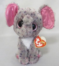 TY Beanie Boos 6" : SPECKS the Elephant Plush - Birthday March 8th (VG TAG)