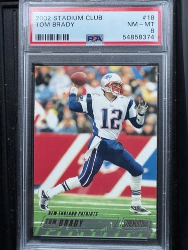2002 Topps Stadium Club - Tom Brady #18 PSA 8 Free Shipping