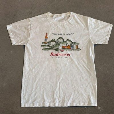 National Geographic  Budweiser Frogs Graphic White T-Shirt S-5XL Unisex
