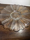 Vintage ANCHOR HOCKING Clear DEPRESSION GLASS Oyster & Pearl 13" Round PLATTER