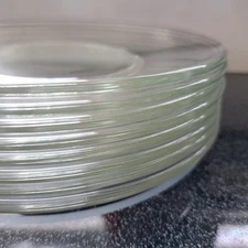 Vintage 8” Clear Glass Plates Set Of Eight (8) Great For Use Or As Craft Dishes