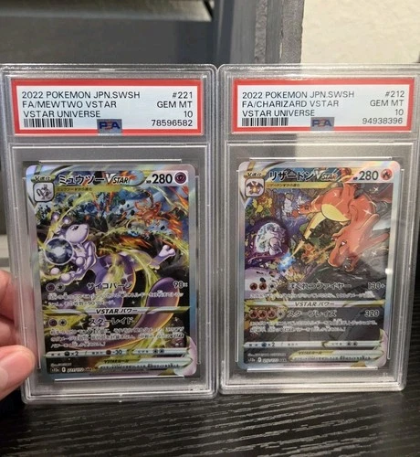 PSA 10 Charizard 212/172 Mewtwo 221 SAR VSTAR Universe 2022 Pokemon Gem Mint