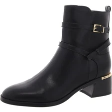 Calvin Klein Womens Jasen Zip Up Slip On Round Toe Booties BHFO 0056