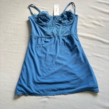 NWT Urban Outfitters Blue Lace Corset Mini Dress S