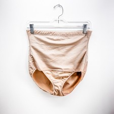 Vintage Flexees Shapewear 5264 High Waisted Control Brief Satin Champagne 2XL