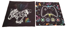 2 Gamer Pillow Covers 16 Inch - Video Game Decor Throw Pillow Cover Zip Close