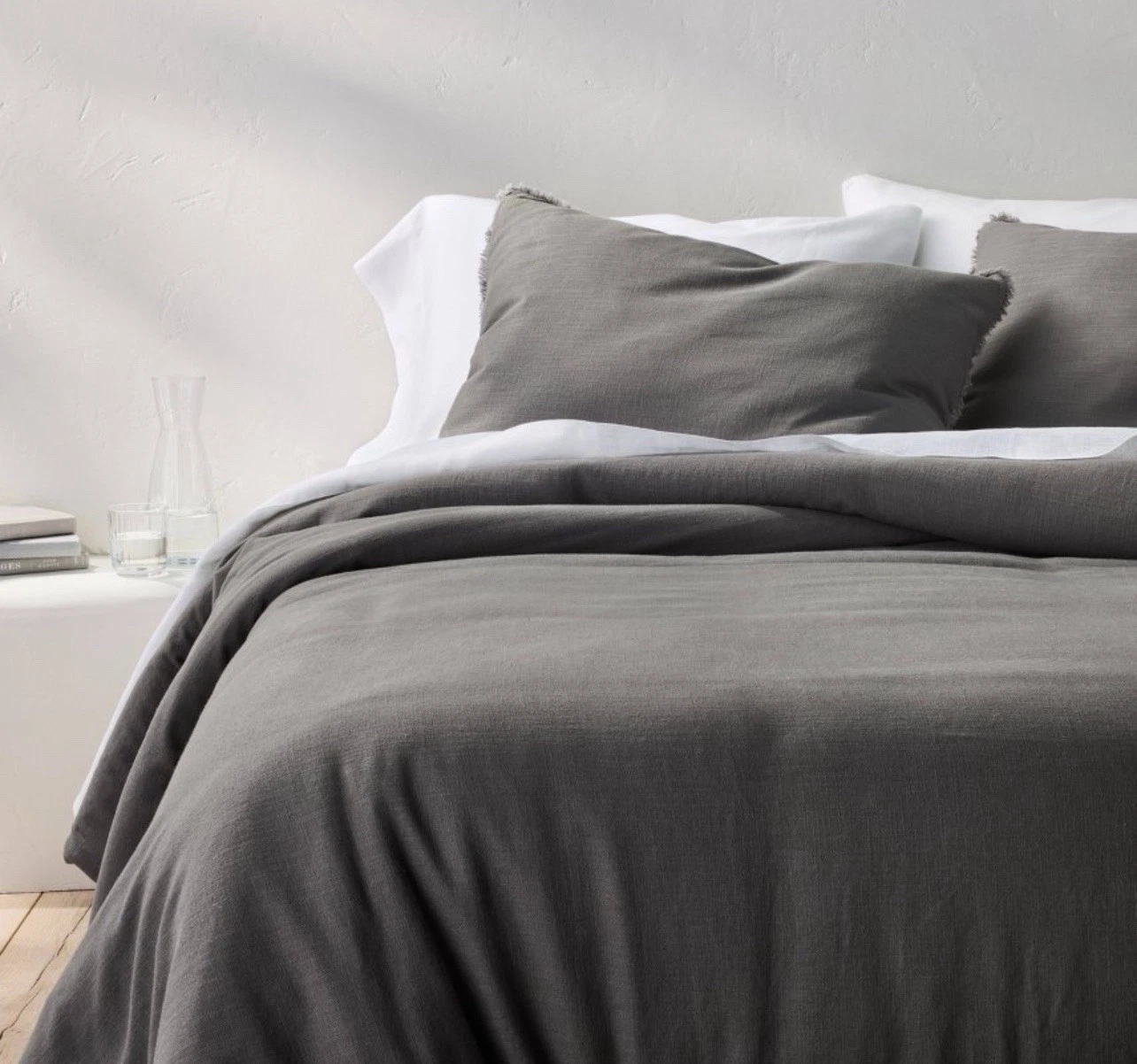 Heavyweight Linen Blend Comforter & Sham Set - Casaluna - Thumbnail 4