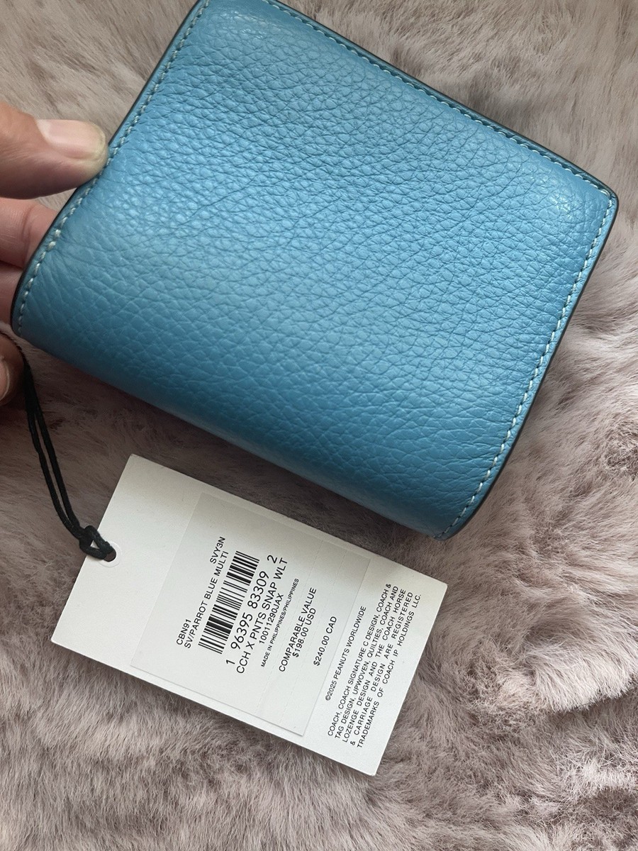 Coach x Peanuts 2025 Snap Wallet Linus CBN91 Snoopy 75th