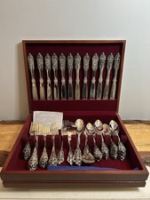Vintage Baroque By Godinger Silver Plated 65 Piece Flatware Set Service For 12