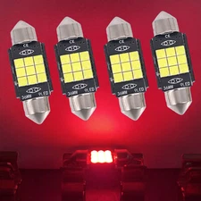 4x 36mm 6418 LED Dome Map Light Bulbs Super Bright Canbus SMD 3030 for VW Jetta
