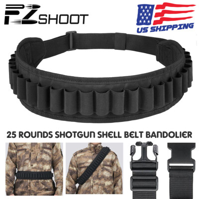 #ad Shotgun Bandolier For 25 Rounds 10 12GA Holder Shoulder Padded Strap Rifle Sling $15.03