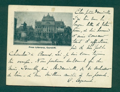 CARDIFF, FREE LIBRARY, COURT CARD,vintage postcard | eBay UK