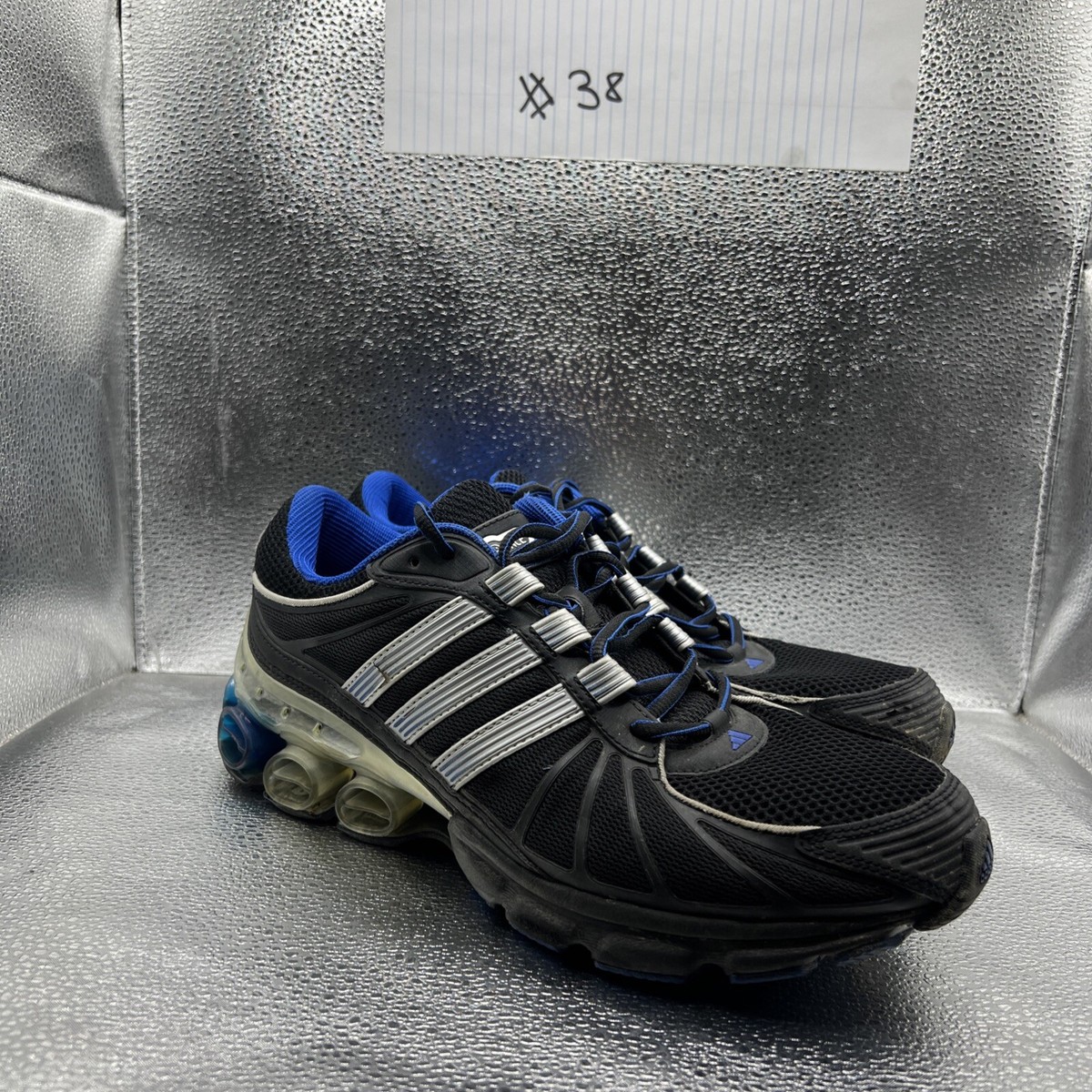 2008 RARE ADIDAS BOUNCE NEO STAR LOW BLACK SILVER / blue