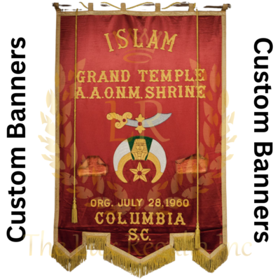 専用ページ ポスター Masonic Regalia Shriners Custom Made Machine Embroidered Banners
