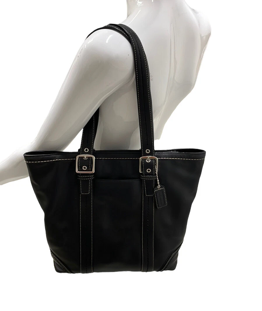 Coach Large Black Leather Tote E0882-F12607 | eBay
