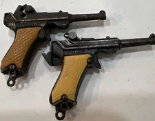 Victory Luger  & Snub Nose 38 toy Pistols Charms