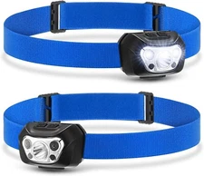 LED Headlamps (2-Pack), Bright and Durable Head Lights for Running, Camping,