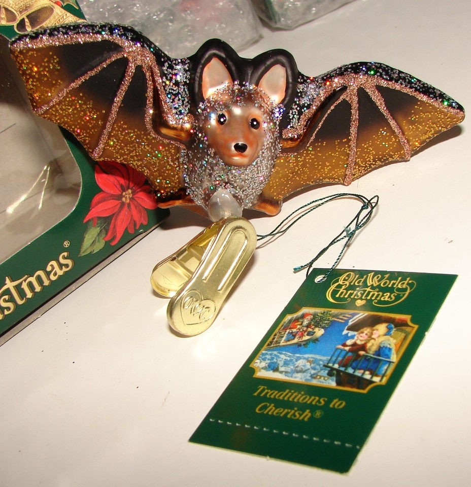 10 Old World Christmas Halloween Ornaments—HandBlown Glass ClipOn