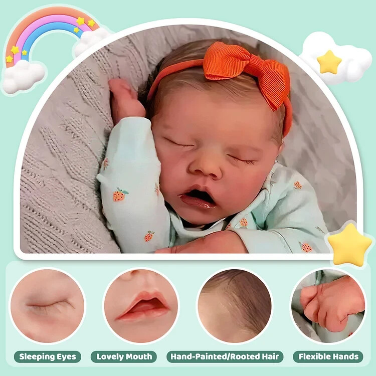 17'' Realistic Newborn Baby Doll Girl That Look Real cloth reborn cute baby doll