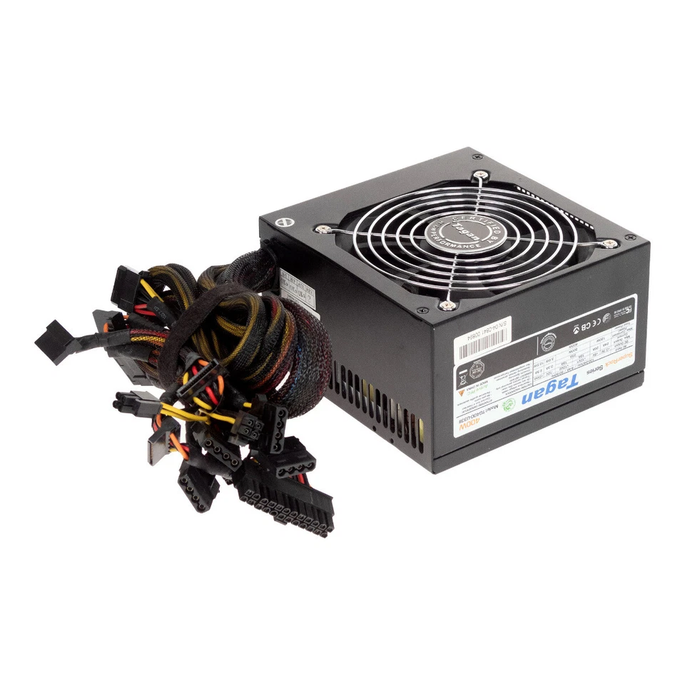 Netzteil TAGAN SUPERROCK TG400-U33II 400W ATX 20+4-PIN ATX12V PCIe SATA MOLEX - Bild 2 von 3