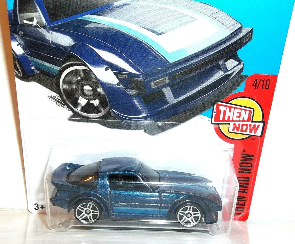 2017 HOT WHEELS 1:64 HW THEN AND NOW 4/10 DARK BLUE MAZDA RX-7  #337/365 Foto 2 de 4