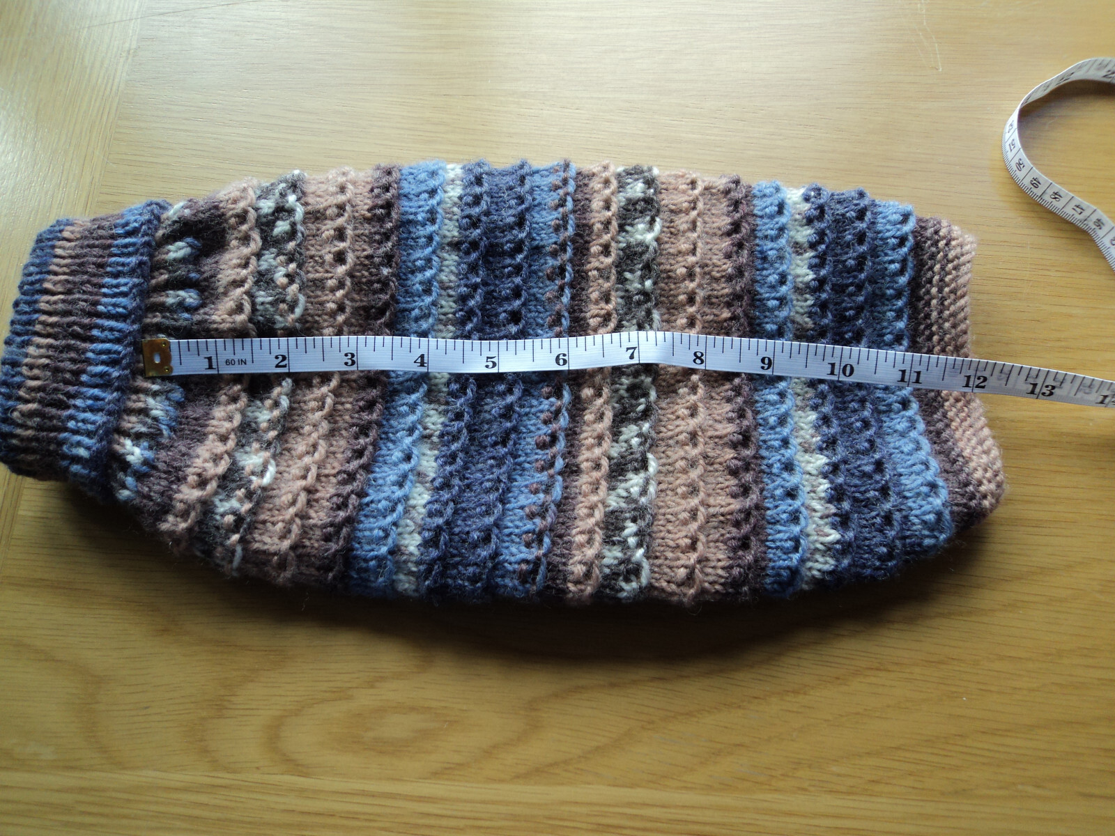 Hand Knitted 12 Inch Long Aran 49 Wool Dog/Cat Jumper Coat Chihuahua