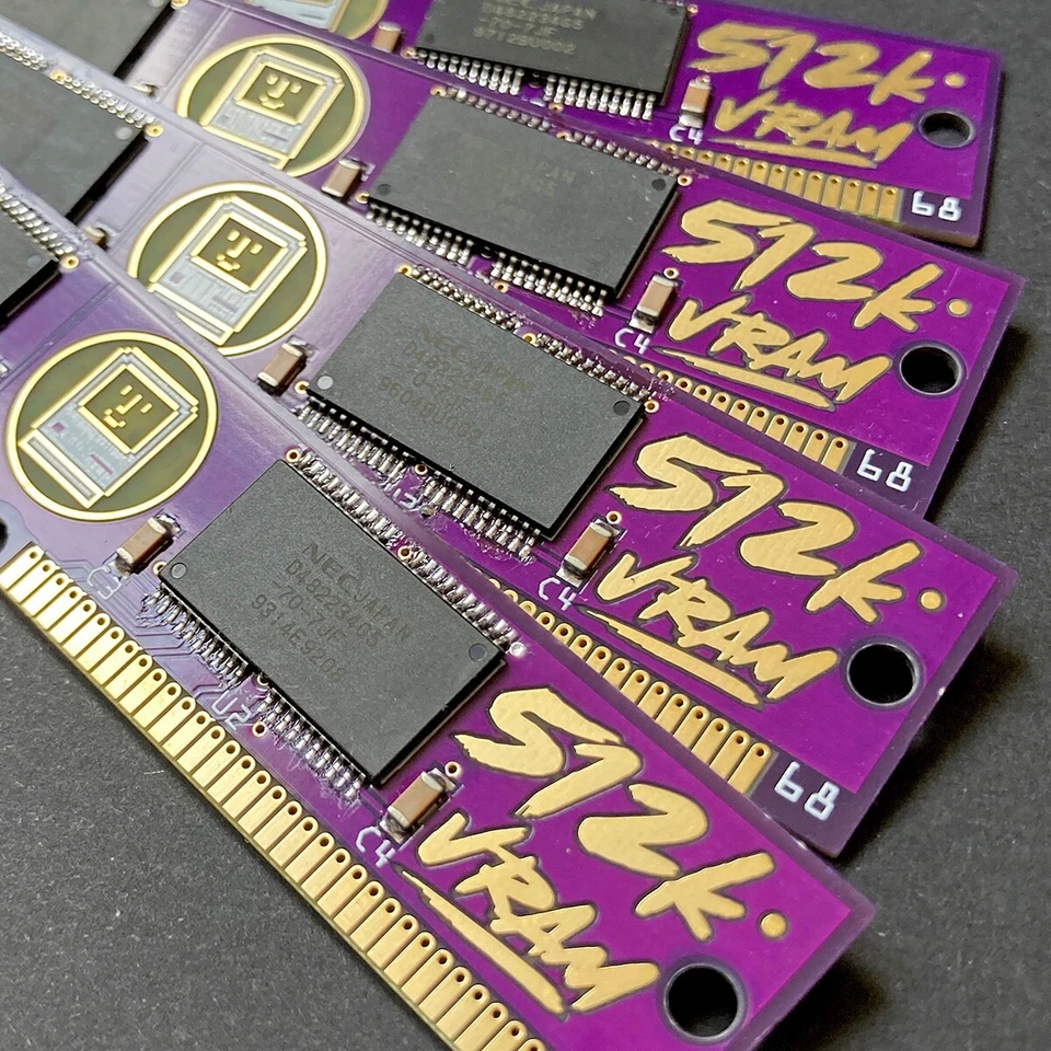 1pcs new 68pin SIMM 512k 70ns low latency VRAM memory Apple Macintosh computer - Image 2 of 4